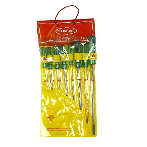 Taparia Screw Driver Kits with Hanging Pouch 8 Pcs, 1013